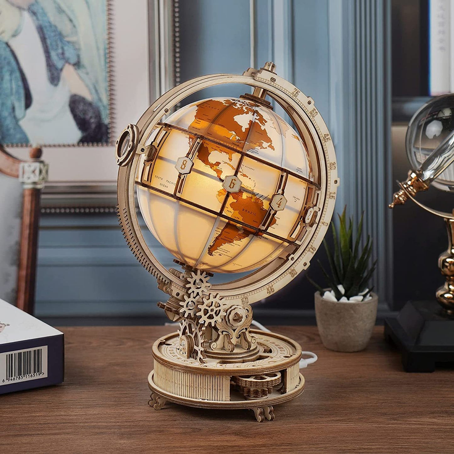 Luminous Globe 3D Wooden Puzzle STEM Kit
