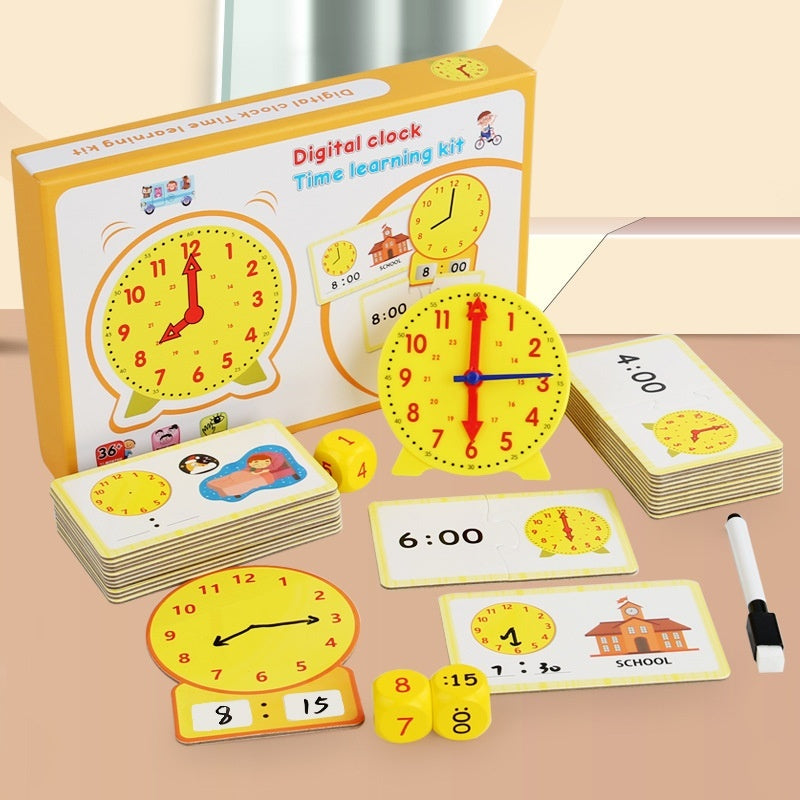Montessori Wooden Children's Multifunctional Perception Clock