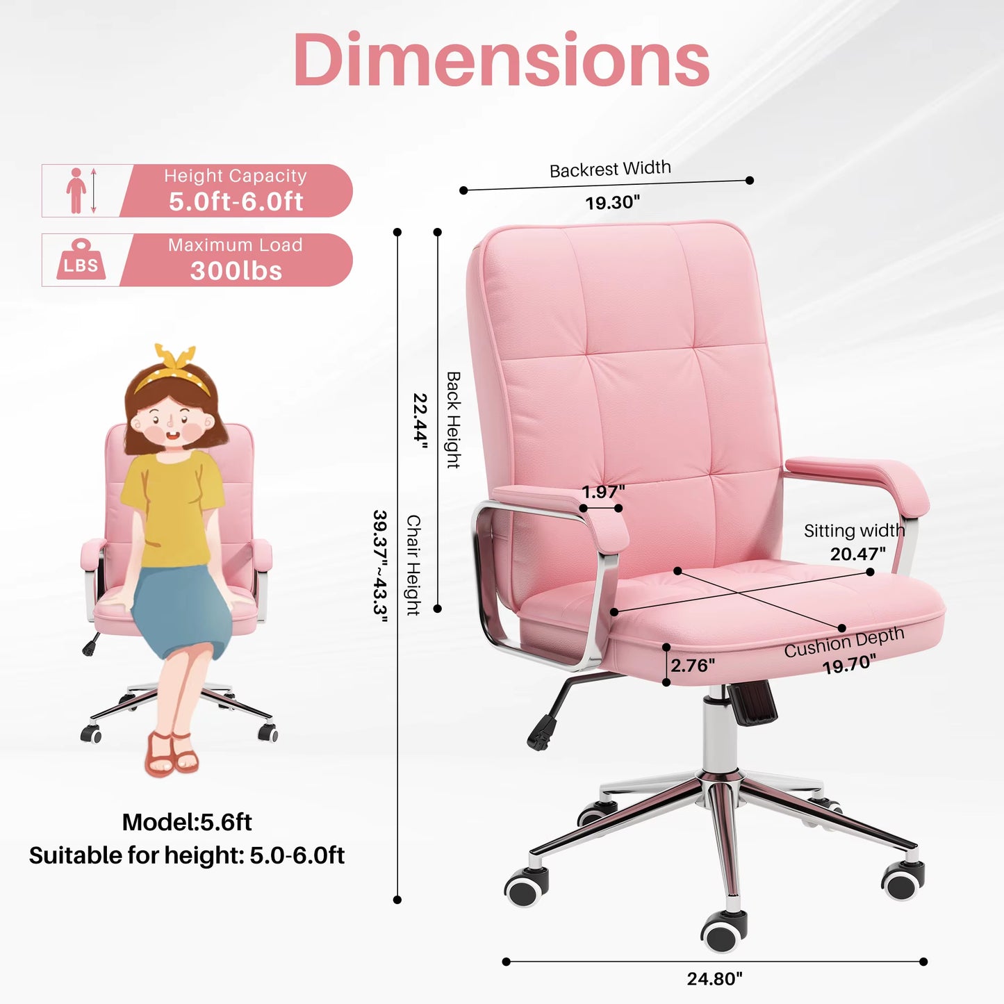 Computer Leather Desk Office Chair