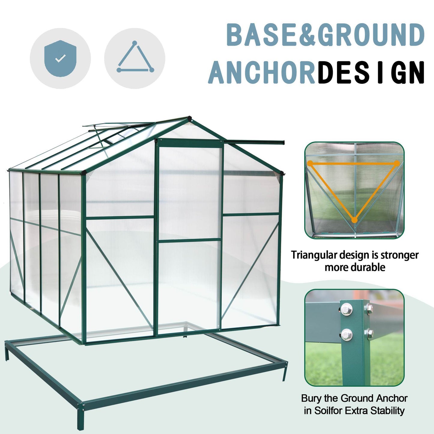 Polycarbonate Greenhouse 6X8 Ft