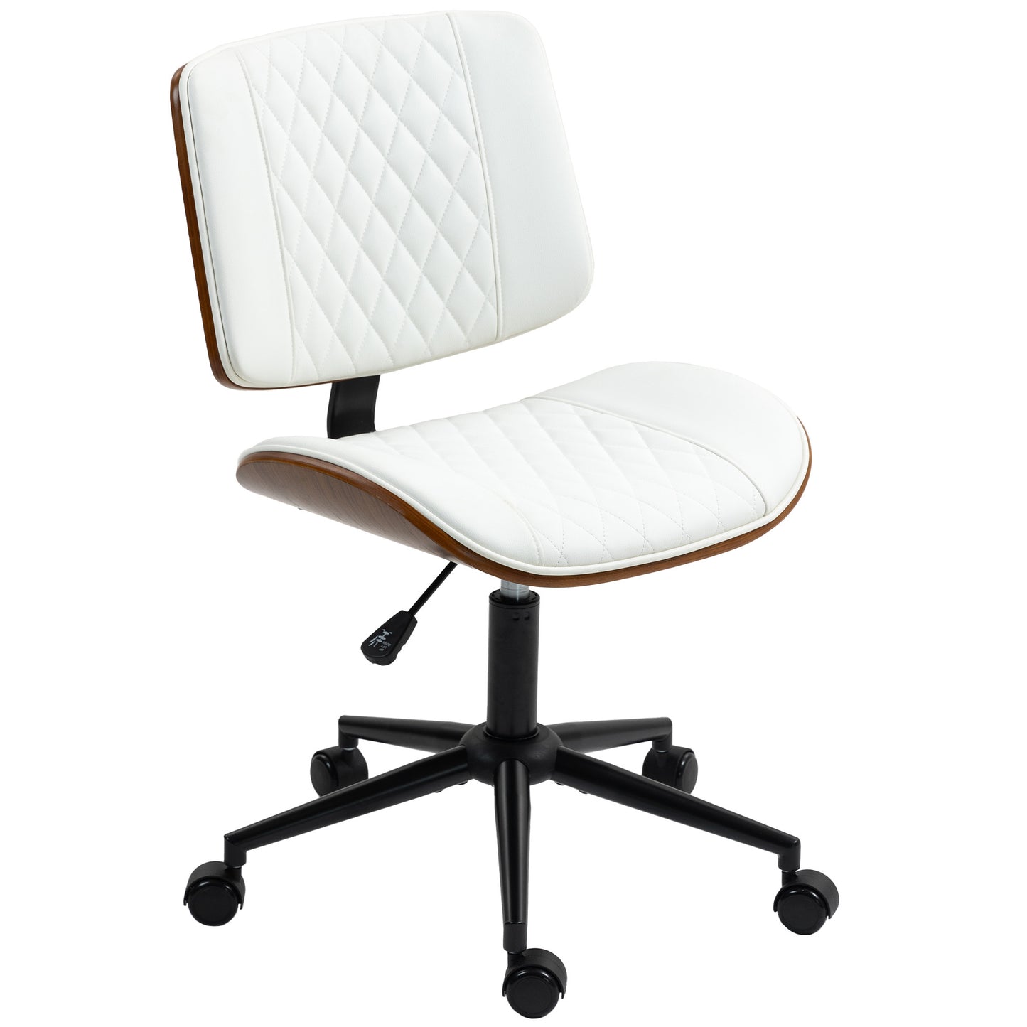 Leather Desk Chair With Adjustable Height, 360 Swivel