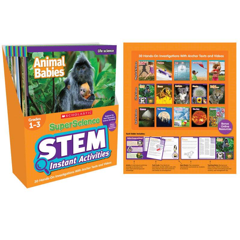 SUPERSCIENCE GR 1-3 STEM INSTANT ACTIVITIES SCIENCE BOOKS