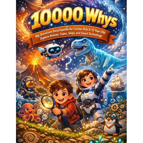 10000 Whys Big Questions Encyclopedia for Curious Kids 6-12 Year Old: Explore Robots, Trains, Ships, and Smart Technology