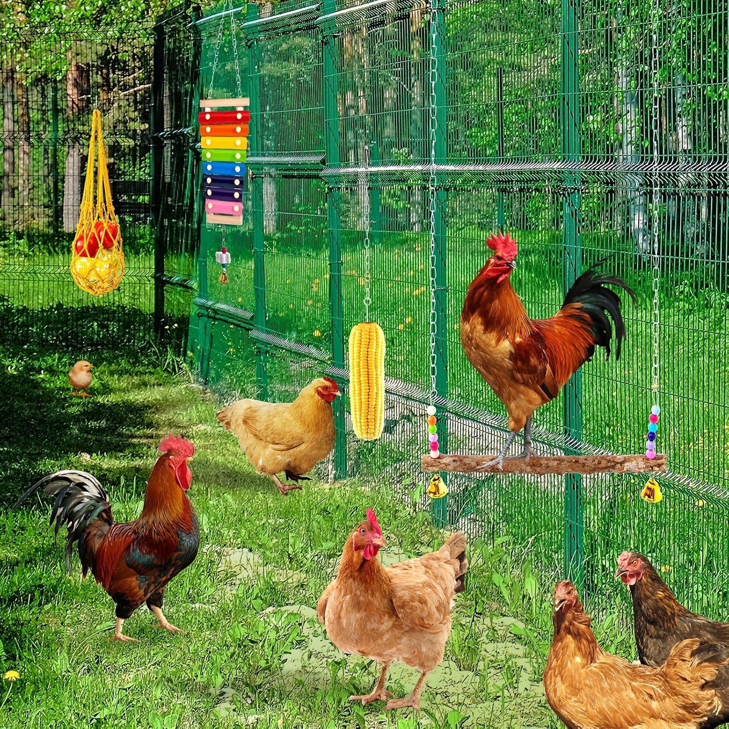 13-Piece Interactive Chicken Coop Playset