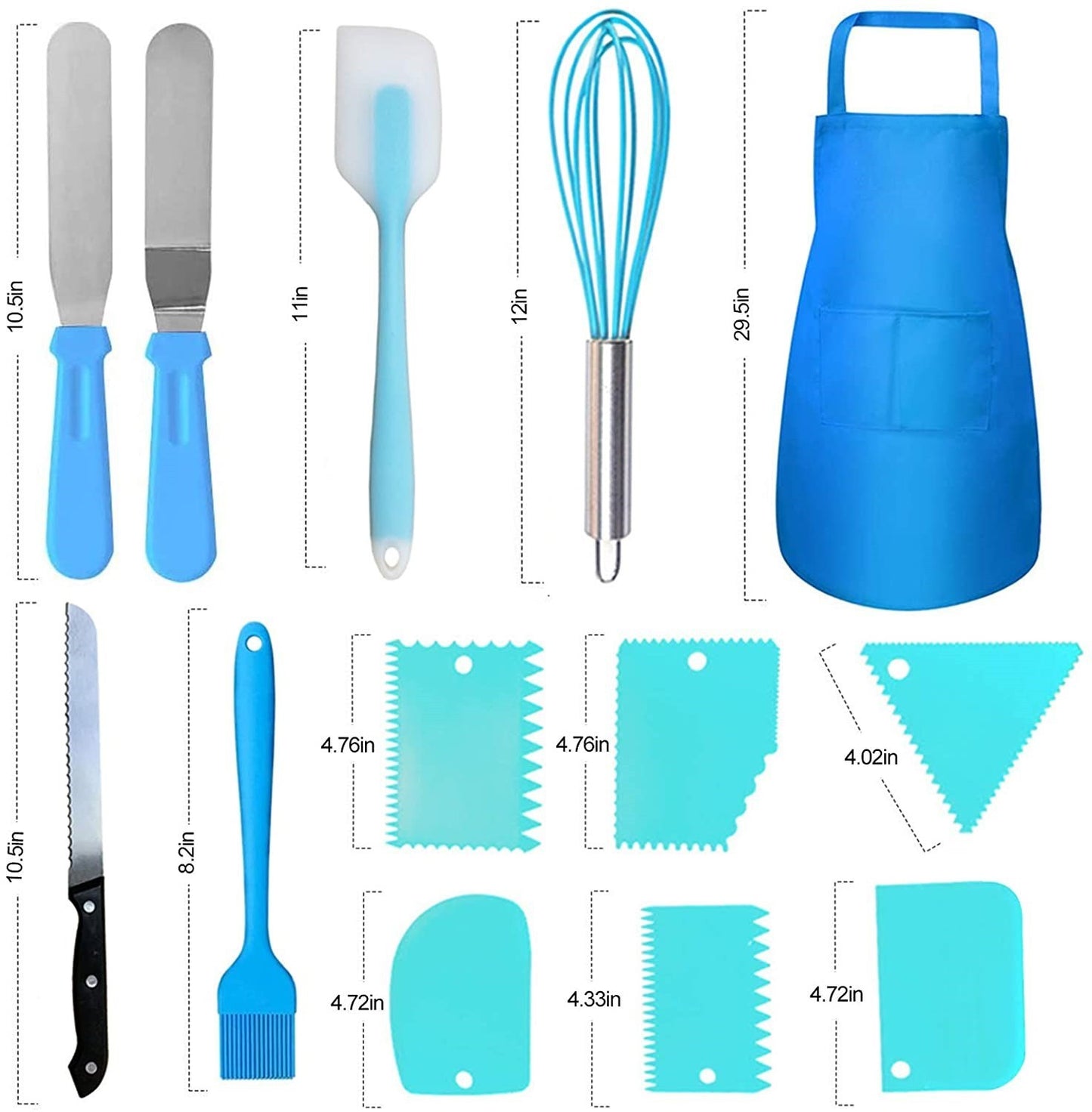Baking Set Apron With Three-layer Storage Folding Set