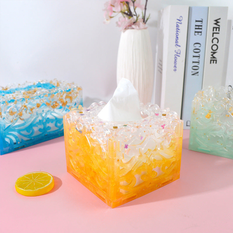 DIY Tissue Box Crystal Epoxy Mould