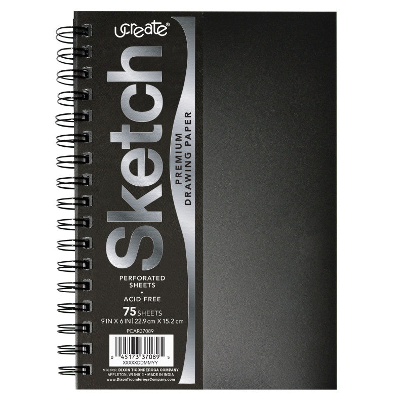 POLY COVER SKETCH BOOK HEAVYWEIGHT 9IN X 6IN 75 SHEETS