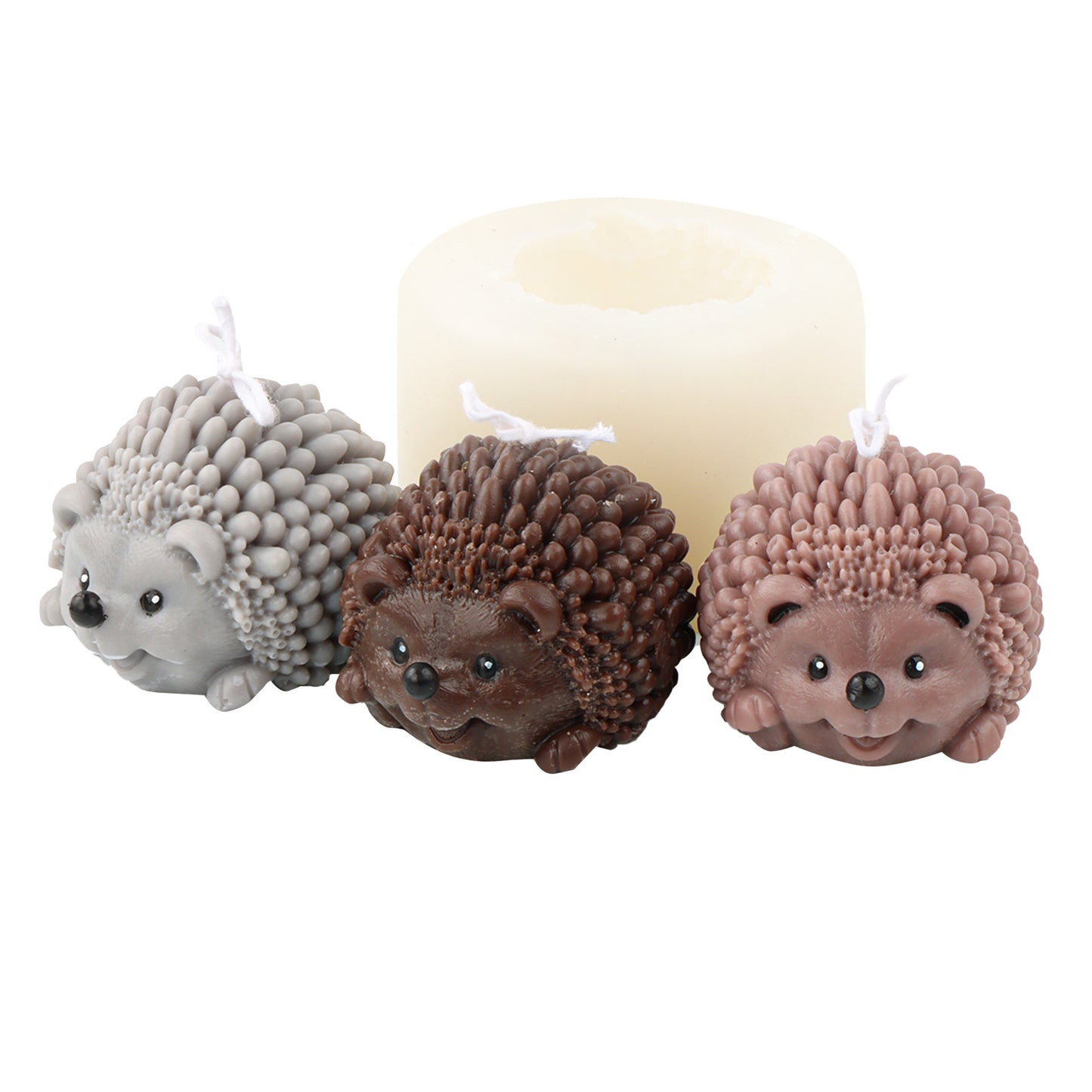 Simulation Hedgehog Candle Mold Silicone Epoxy Plaster Fondant Mold