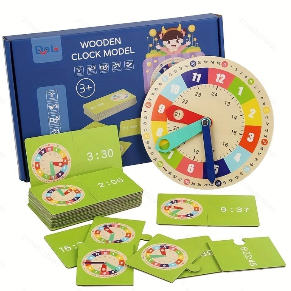 Montessori Wooden Children's Multifunctional Perception Clock