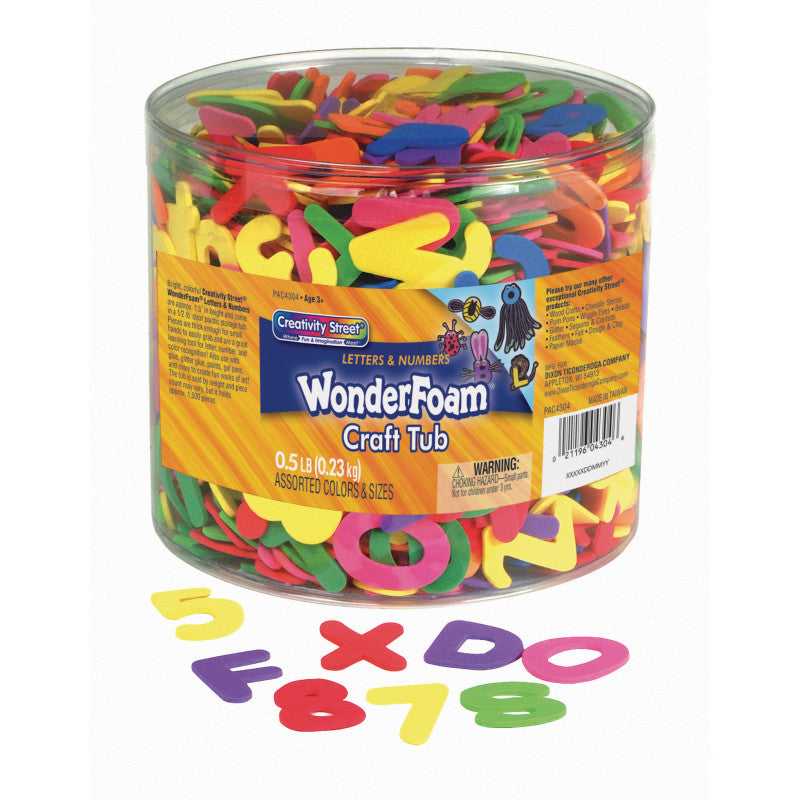 WONDERFOAM LETTERS & NUMBERS TUB 1/2 LB