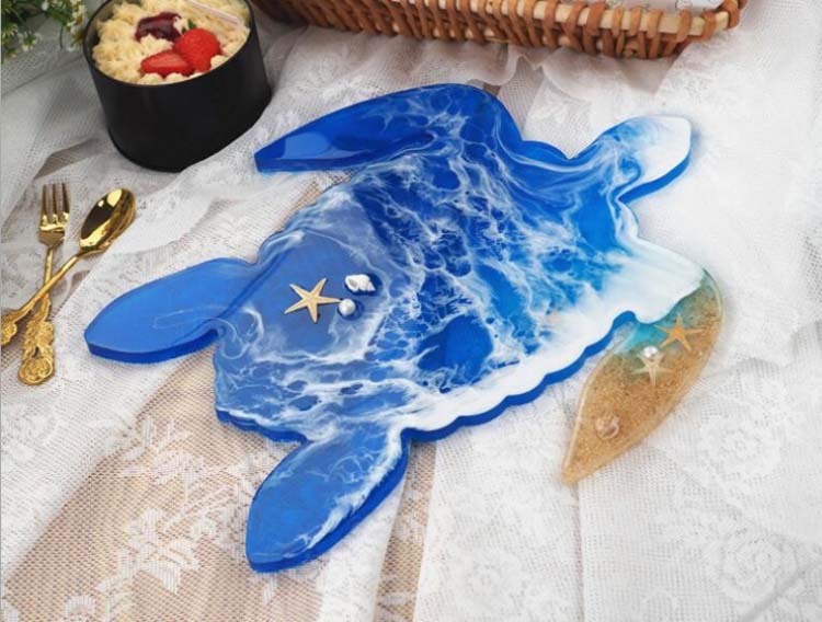 Crystal Epoxy Silicone Mold Tray Handmade Mirror Table