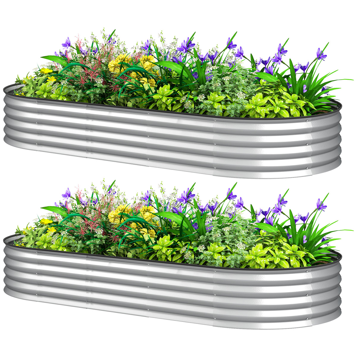 7' x 3' x 1' Raised Garden Bed Set, 2PCS