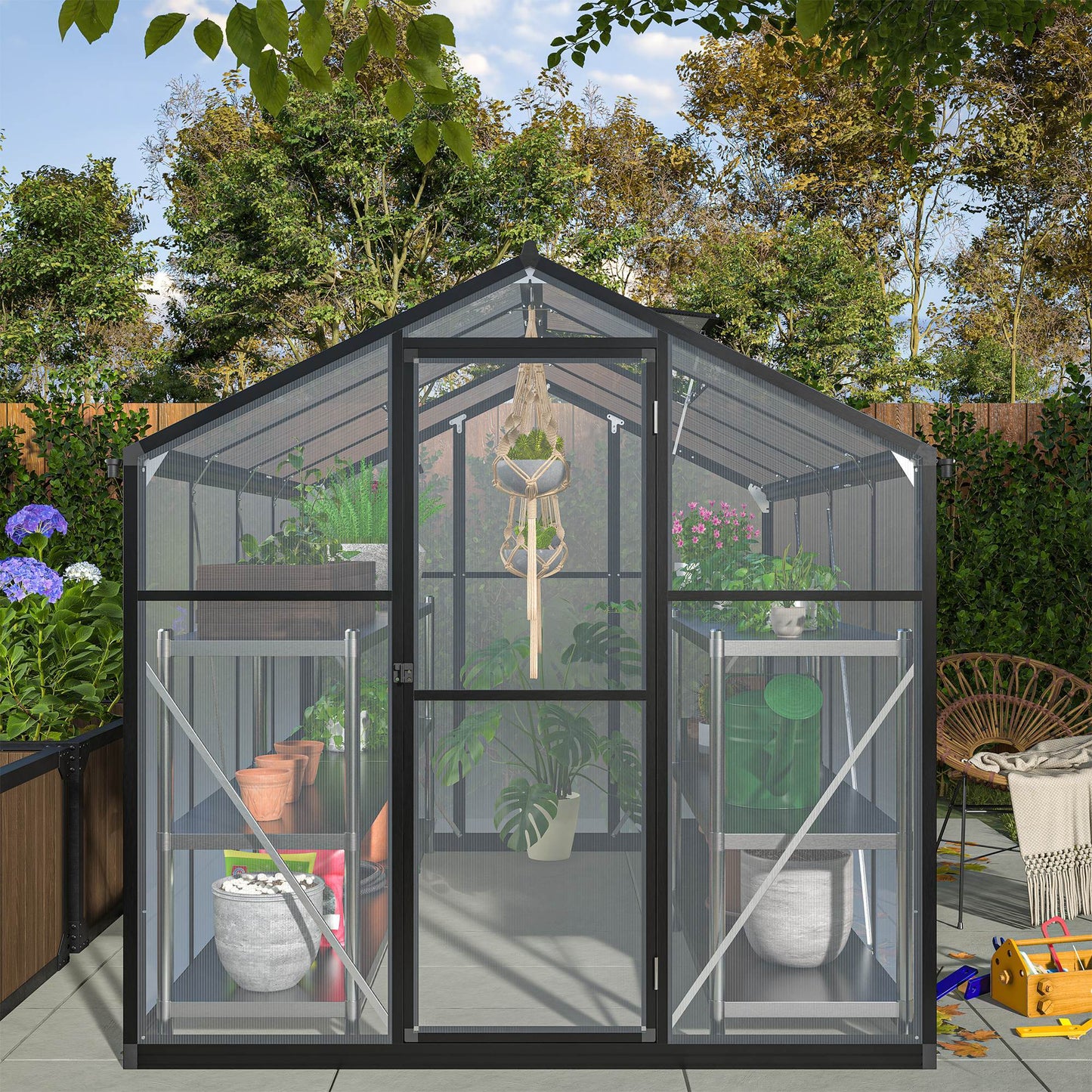 6x8 FT Polycarbonate Greenhouse