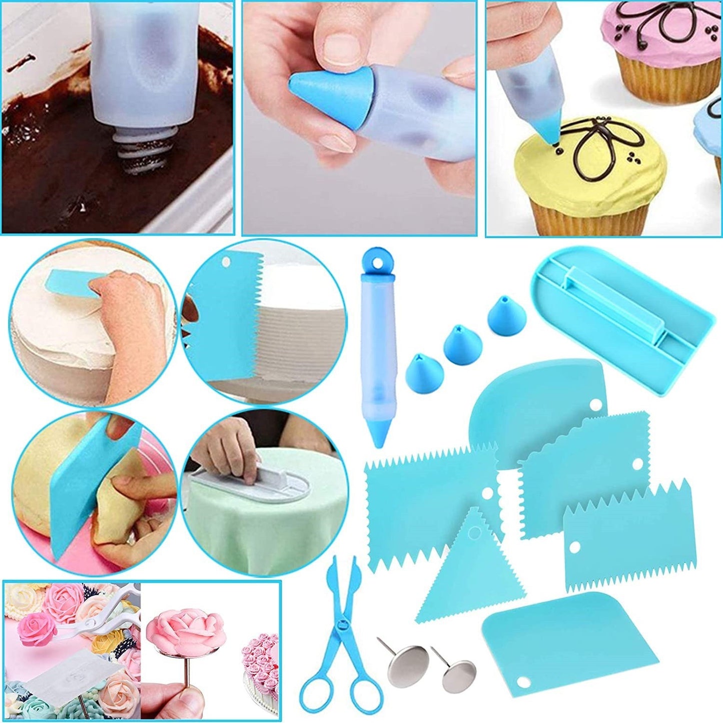 Baking Set Apron With Three-layer Storage Folding Set