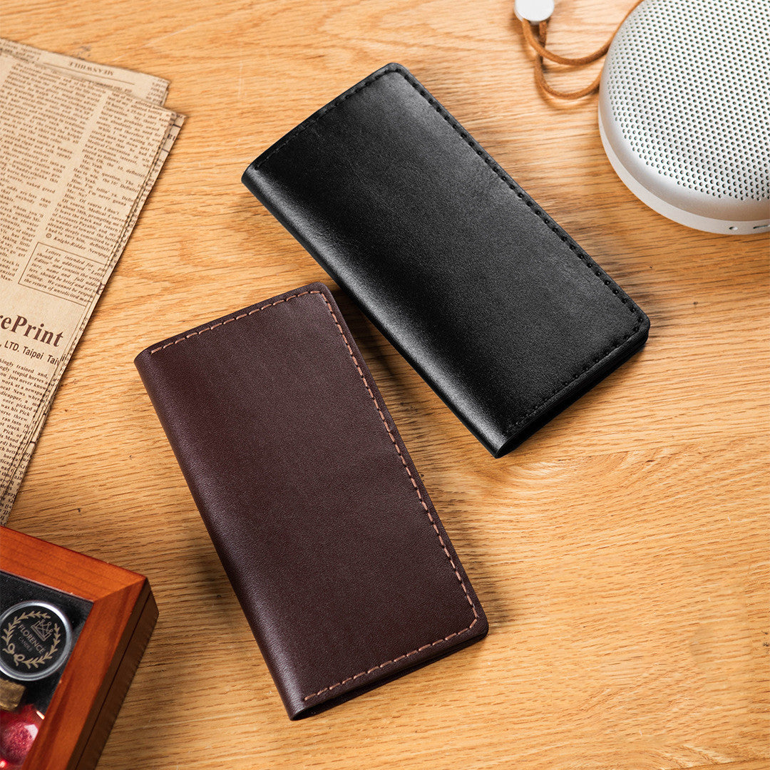 Cowhide Leather Sewing Kit Men's Long Wallet