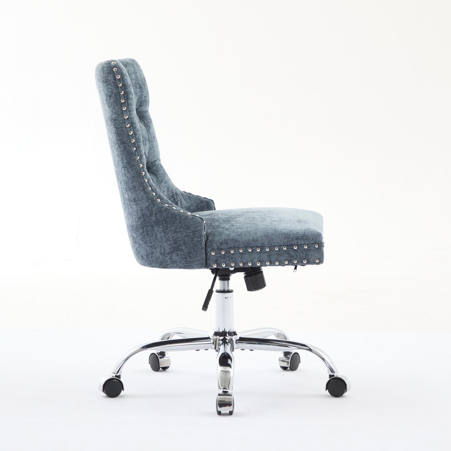 Modern Chenille Upholstered Tufted Button Home Office Chair