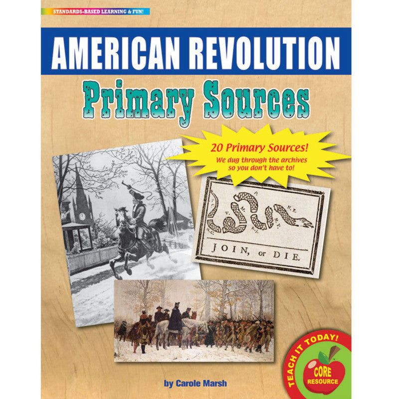 PRIMARY SOURCES AMERICAN REVOLUTION HISTORY BOOK