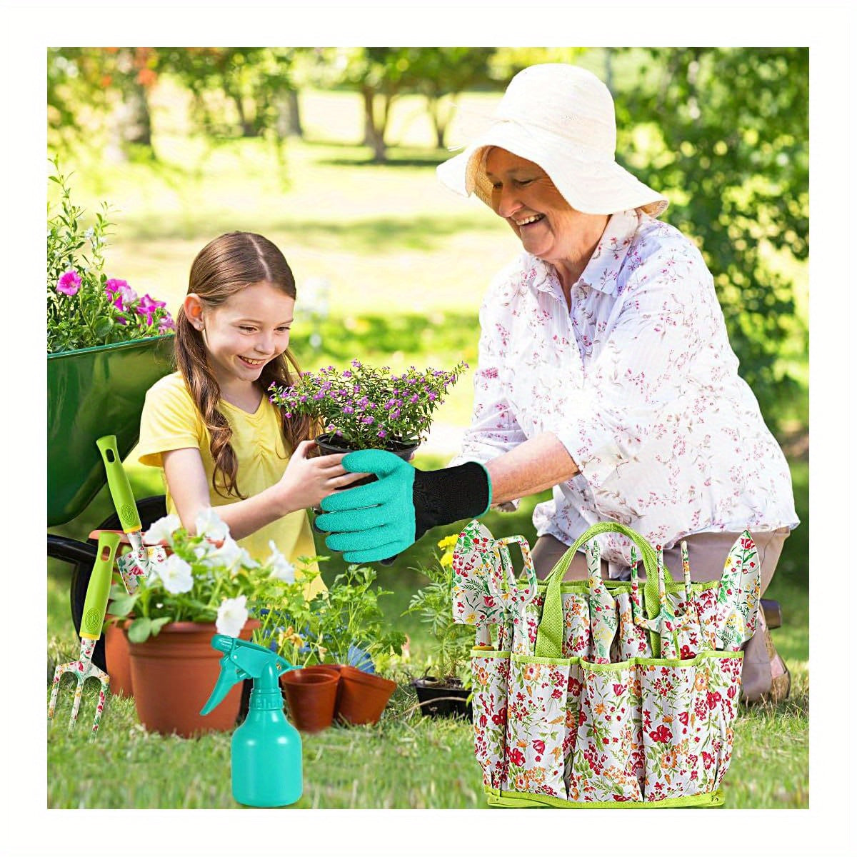 Garden Tool Set, 6pcs Heavy Duty Aluminum Gardening Hand Tools Kit