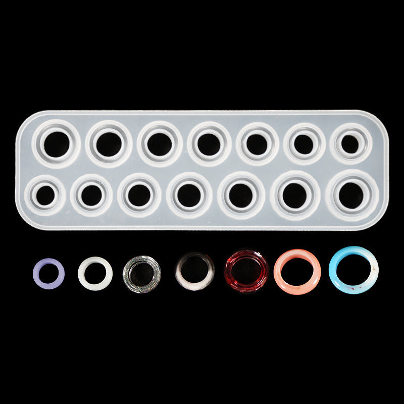 DIY Crystal Epoxy Mould Ring Set