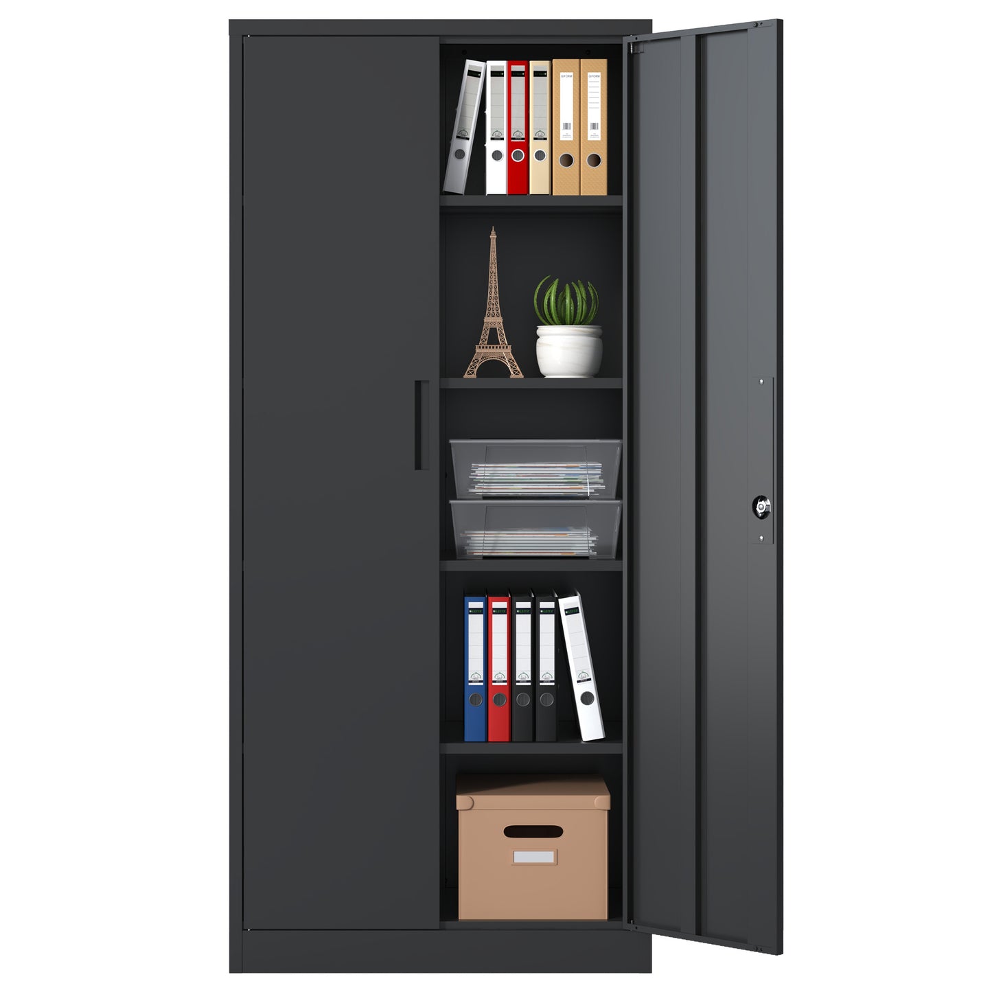 Cabinet With Doors And 4 Shelves, lockable