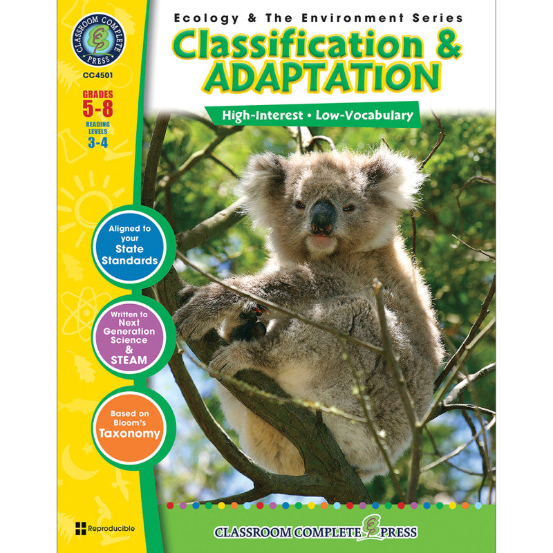 ECOLOGY & THE ENVIRONMENT SERIES CLASSIFICATION & ADAPTATION SCIENCE BOOK