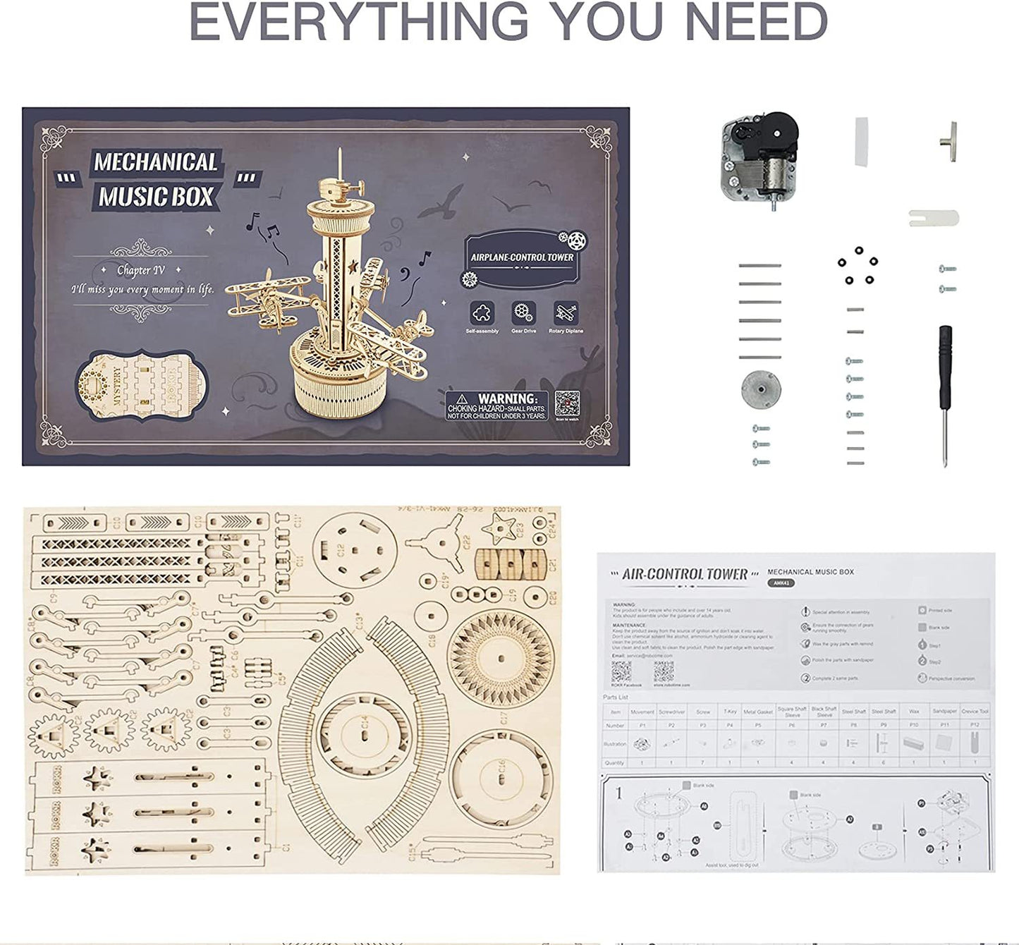 STEM Self-Assembly Building Kit Airplane- Control Tower