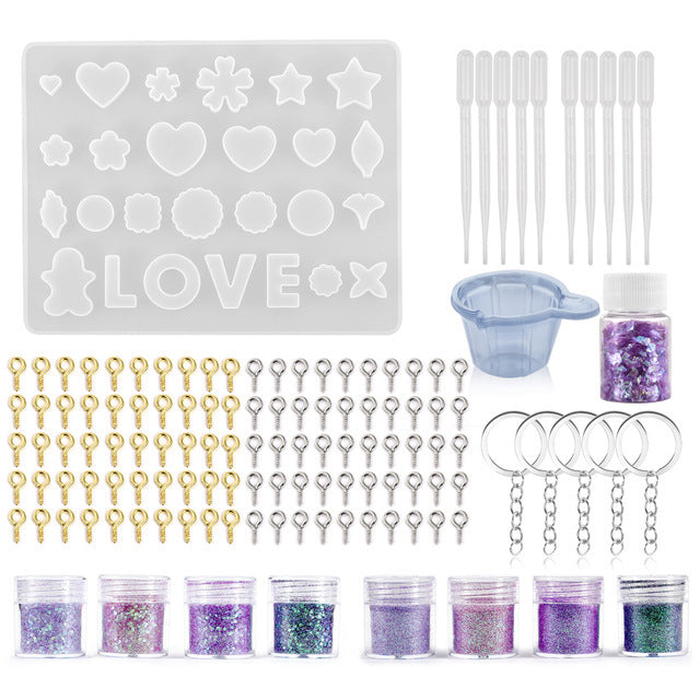 Resin Jewelry Silicone Molds Tools Set UV Epoxy