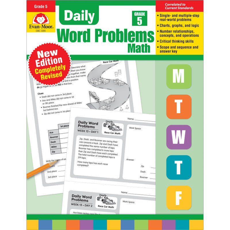 DAILY WORD PROBLEMS MATH GRADE 5 BOOK