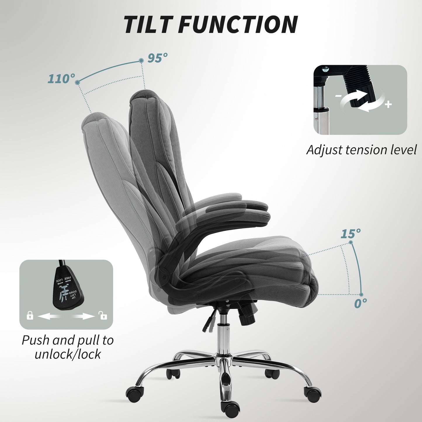 Desk Chair With Flip-up Armrest