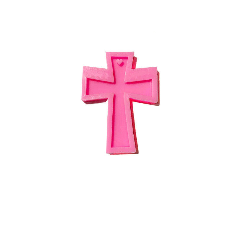 European And American Cross Epoxy Keychain Mould