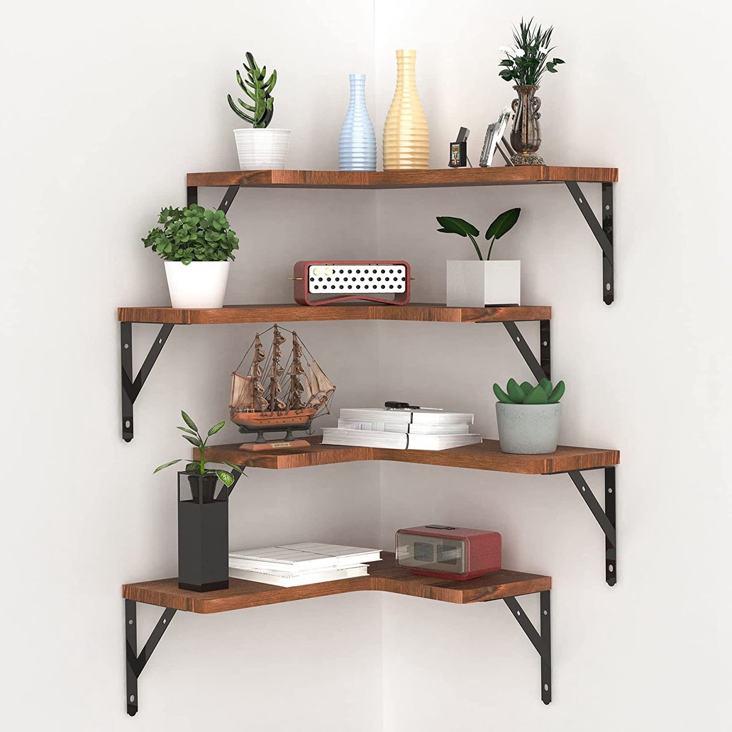 4Pack Per Set Corner Floating Shelf