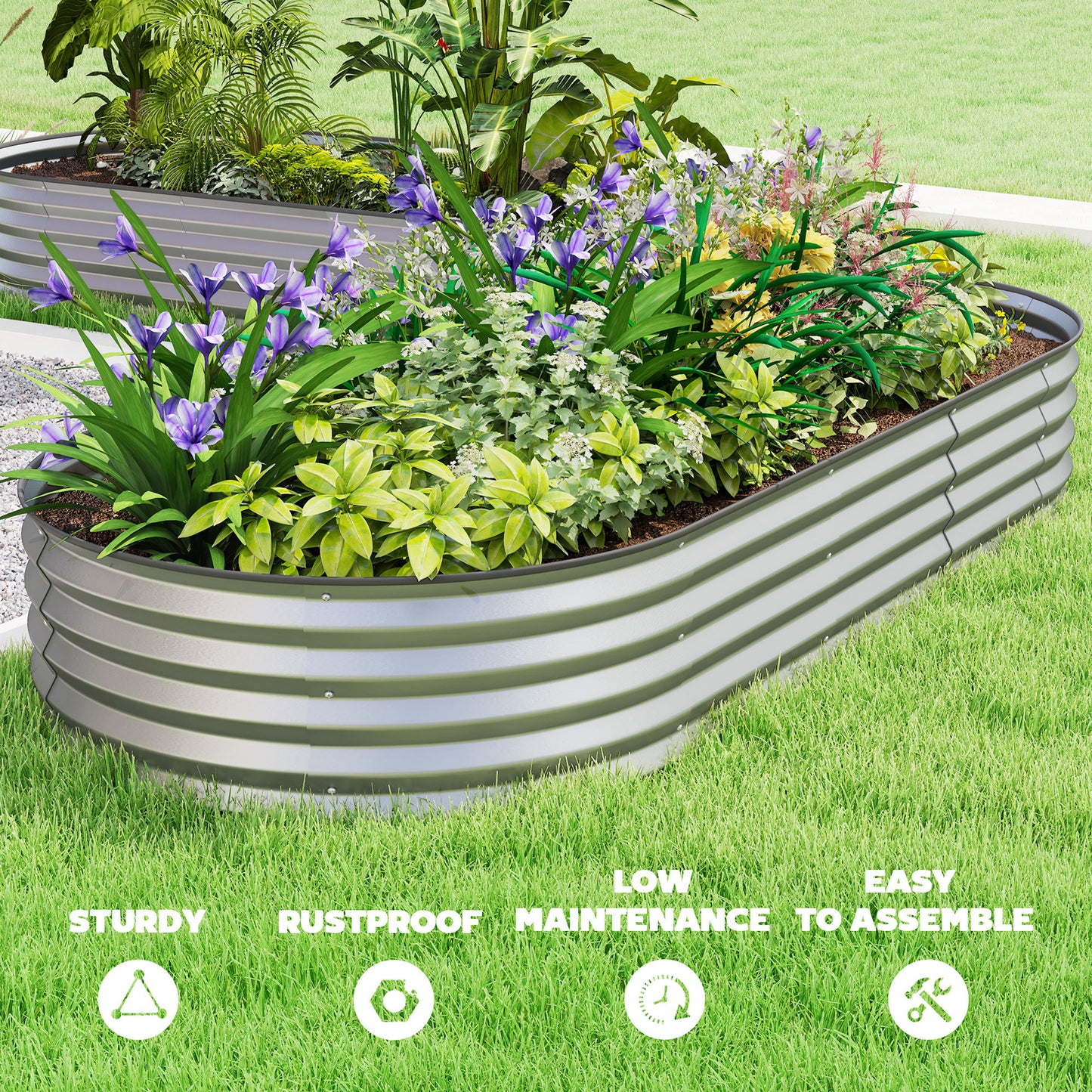 7' x 3' x 1' Raised Garden Bed Set, 2PCS