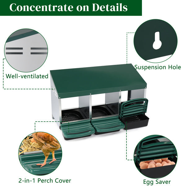 Three compartment Chicken Nesting Box