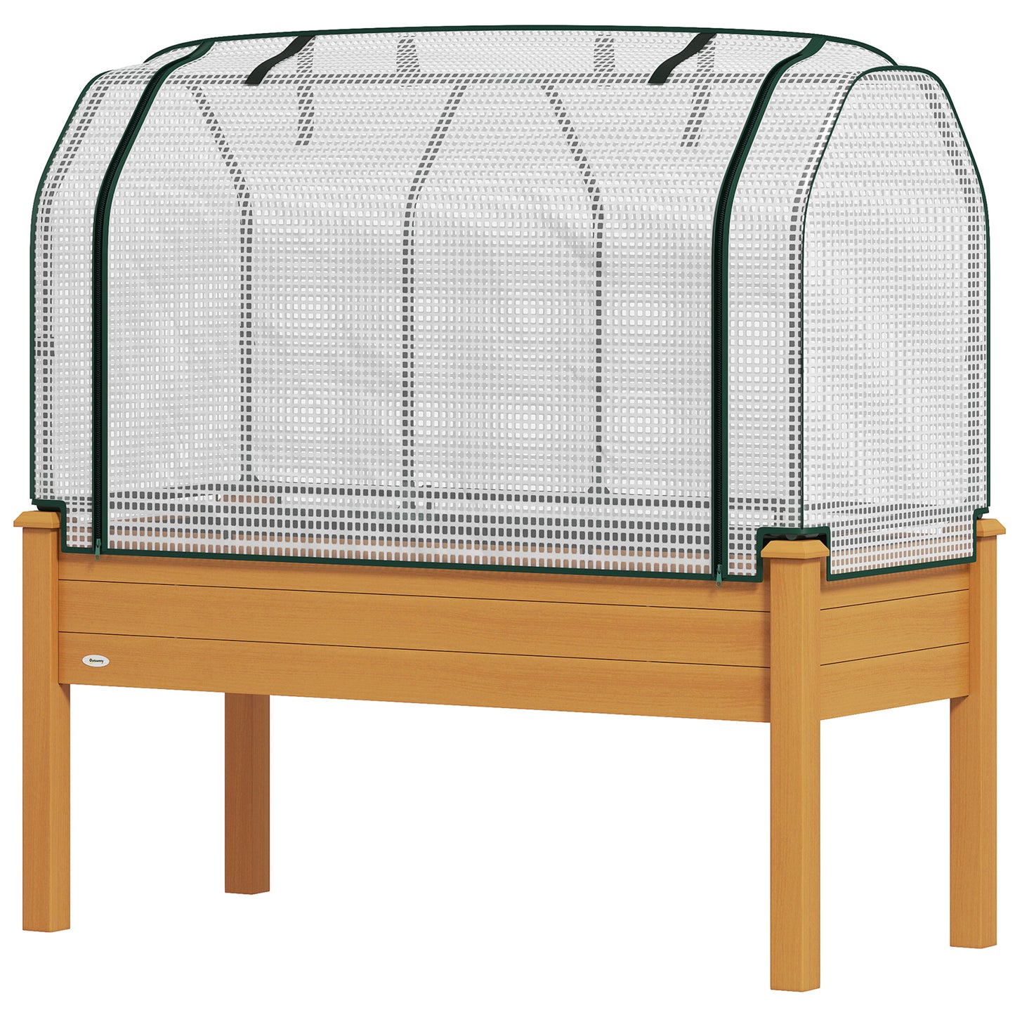 Raised Garden Bed with PE Greenhouse Cover 48 x 22 x 46 inch