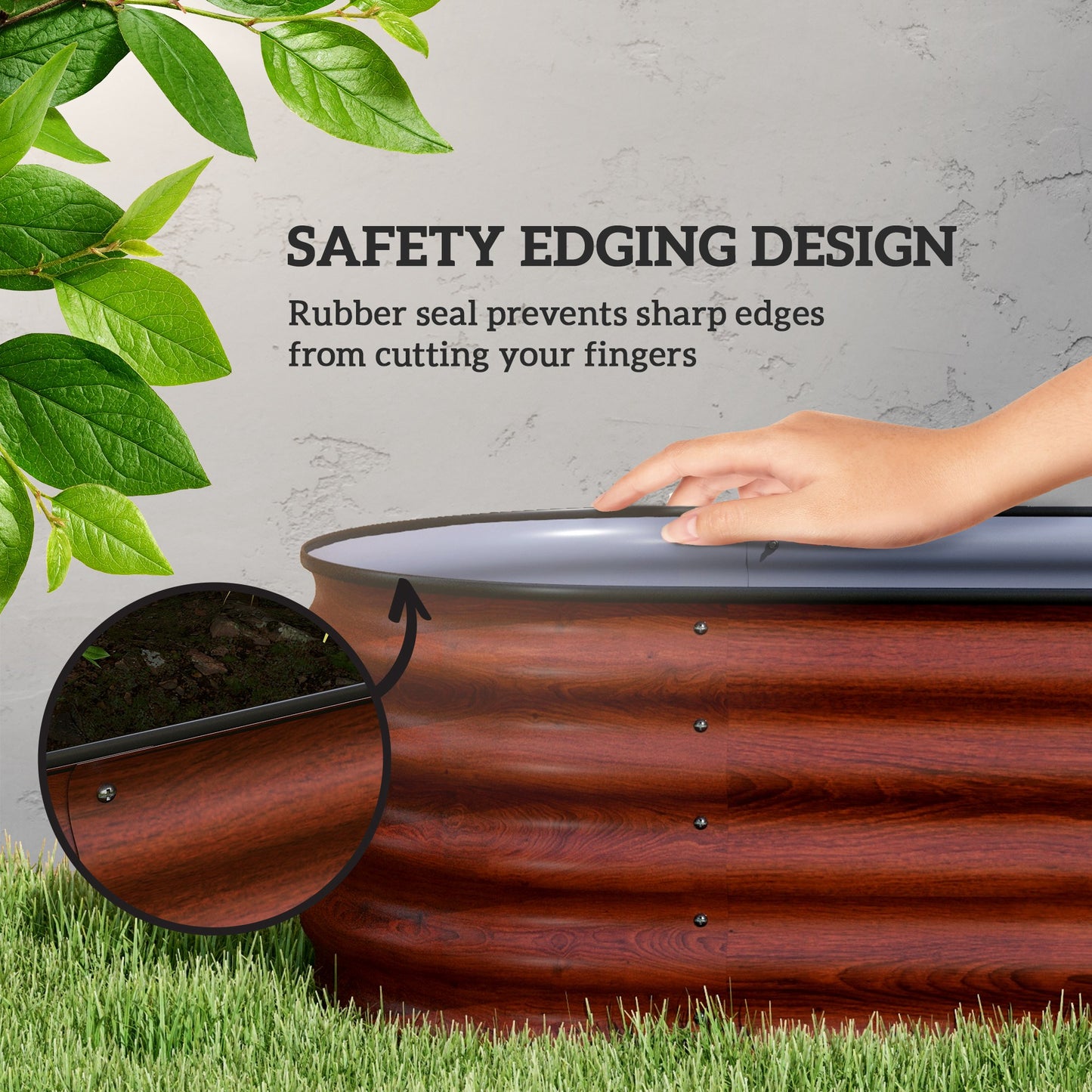 7.9' x 2' x 1.4' Galvanized Raised Garden Bed Kit