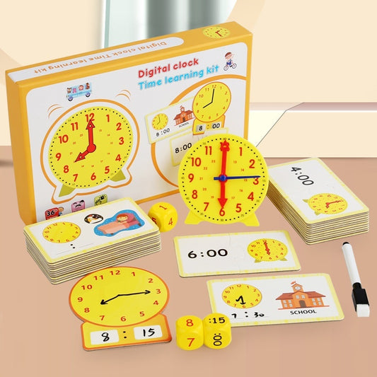 Montessori Wooden Children's Multifunctional Perception Clock