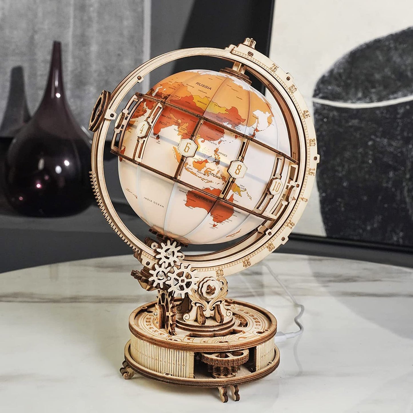 Luminous Globe 3D Wooden Puzzle STEM Kit
