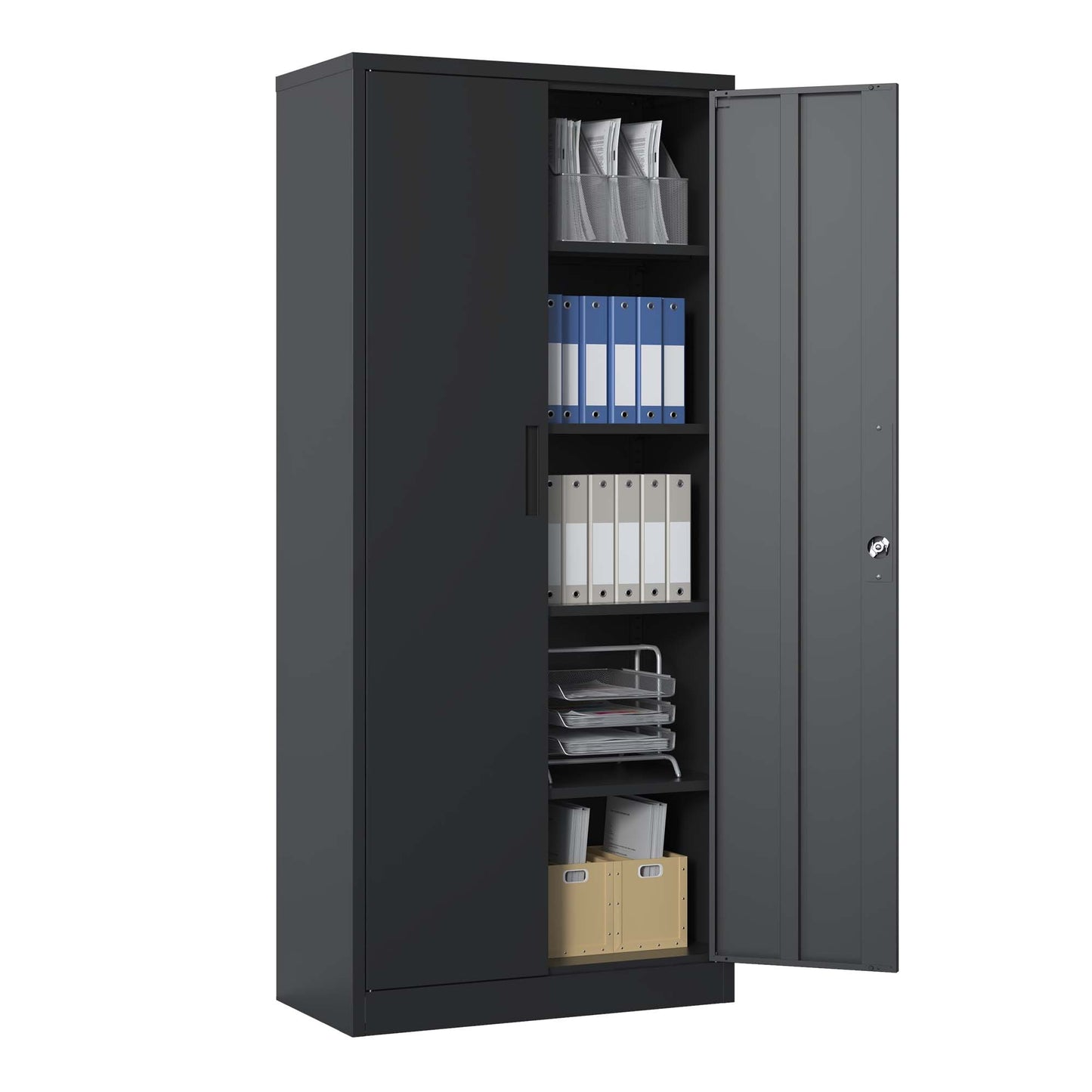 Cabinet With Doors And 4 Shelves, lockable