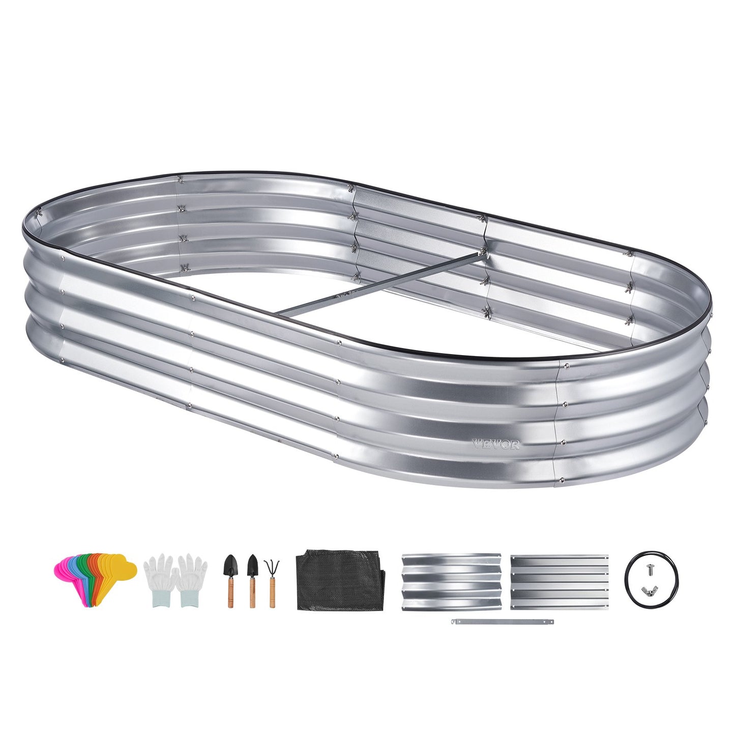 Raised Garden Bed, 70.9x35.4x11 Inch Galvanized Metal Planter Box,