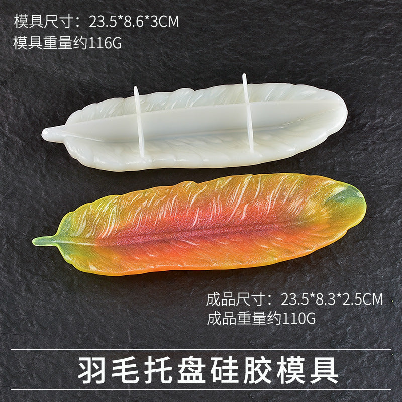 Epoxy Diy Material Feather Plate Mold
