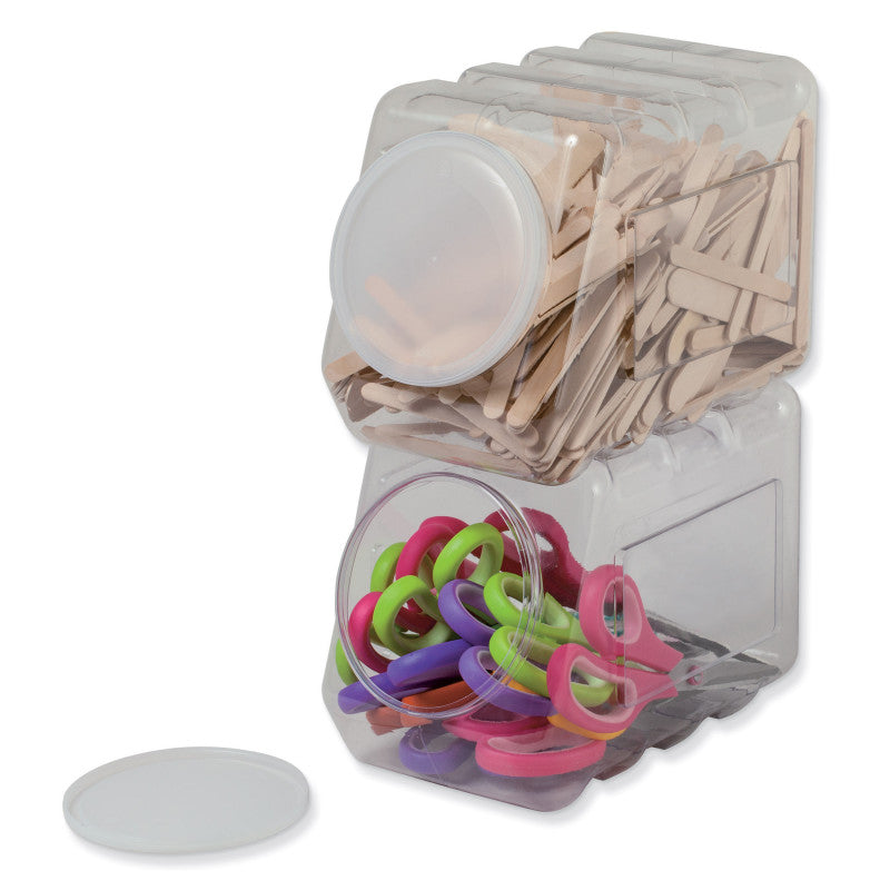 STORAGE CONTAINER W/LID INTERLOCKNG