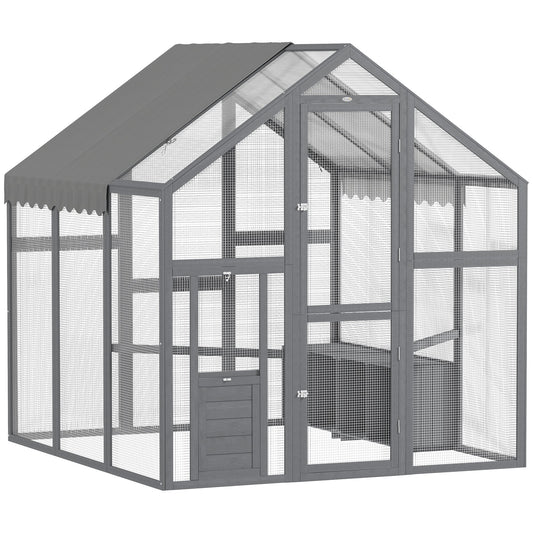 Large Wooden Chicken Run With Waterproof & Anti-UV Cover