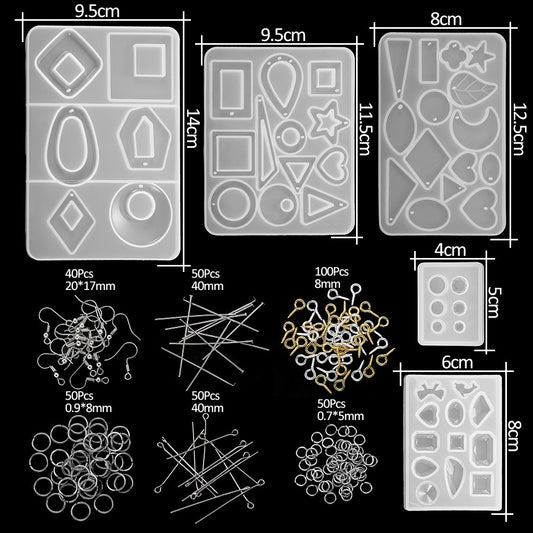 Crystal Epoxy Various Love Star Dolphin Mold Set