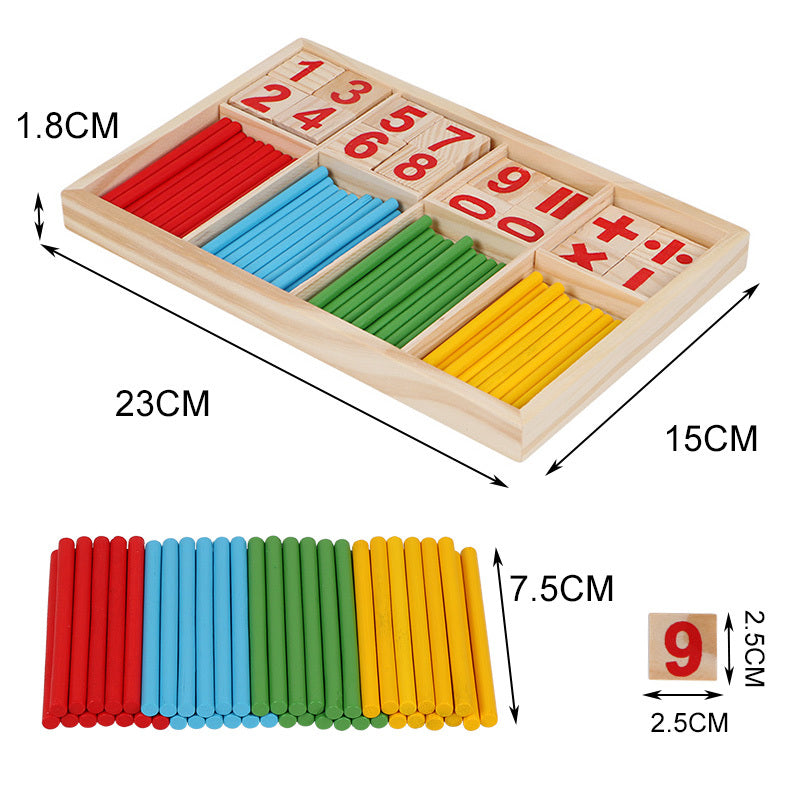 Wooden education math manipulatives
