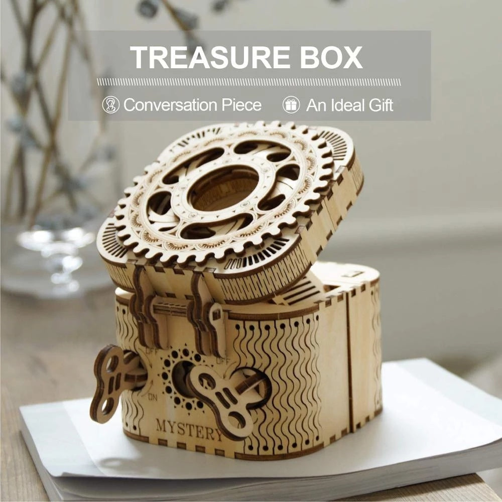 Robotime Rokr 123Pcs Treasure Box Creative 3D Wooden Puzzle