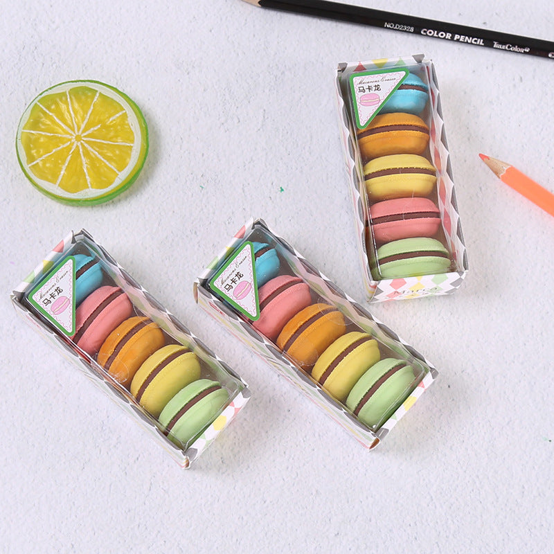 creative macaron eraser