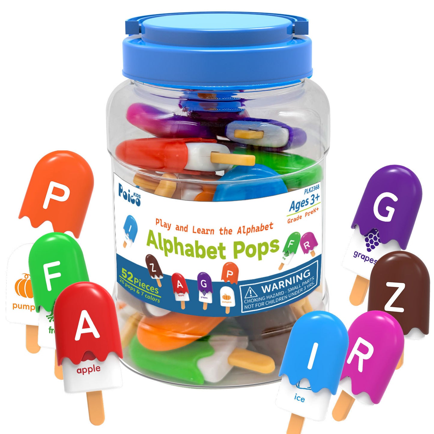 Popsicle Letters or Numbers Learning Matching Kits