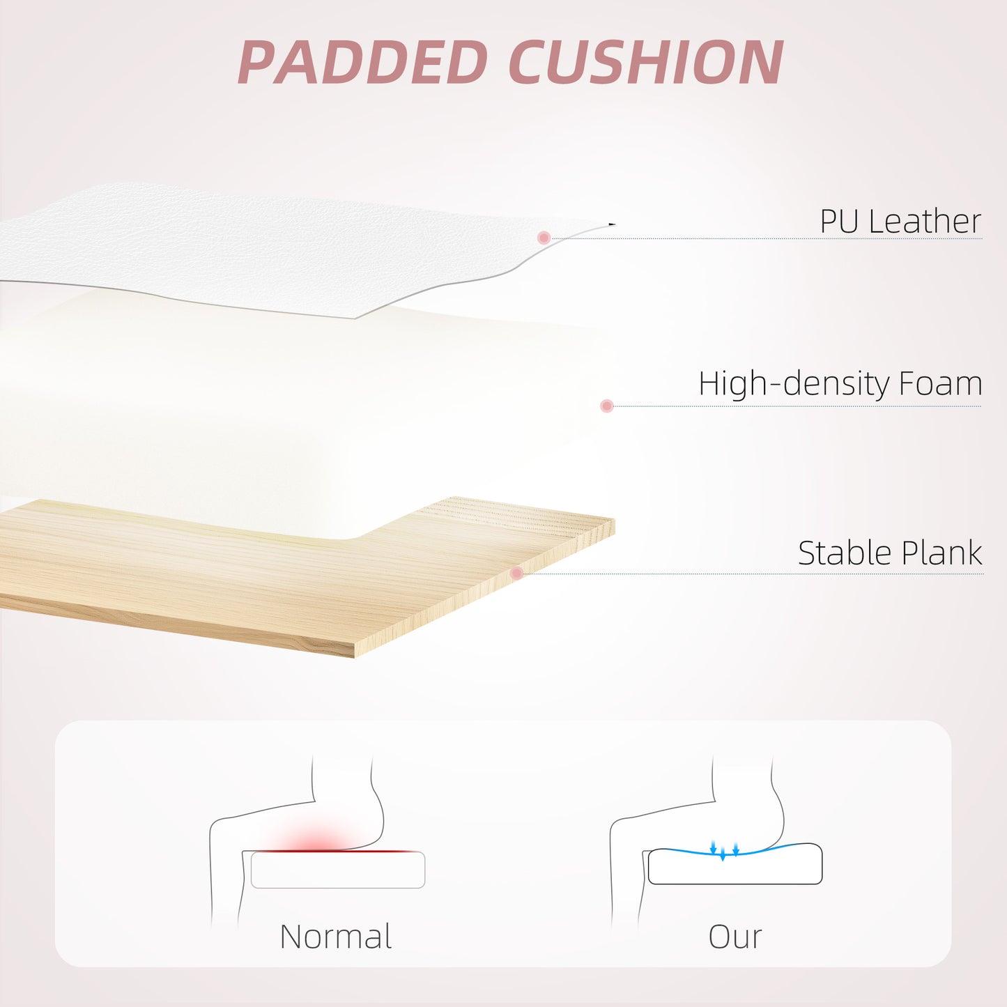 PU Leather Office Chair, Executive Desk Chair with Headrest