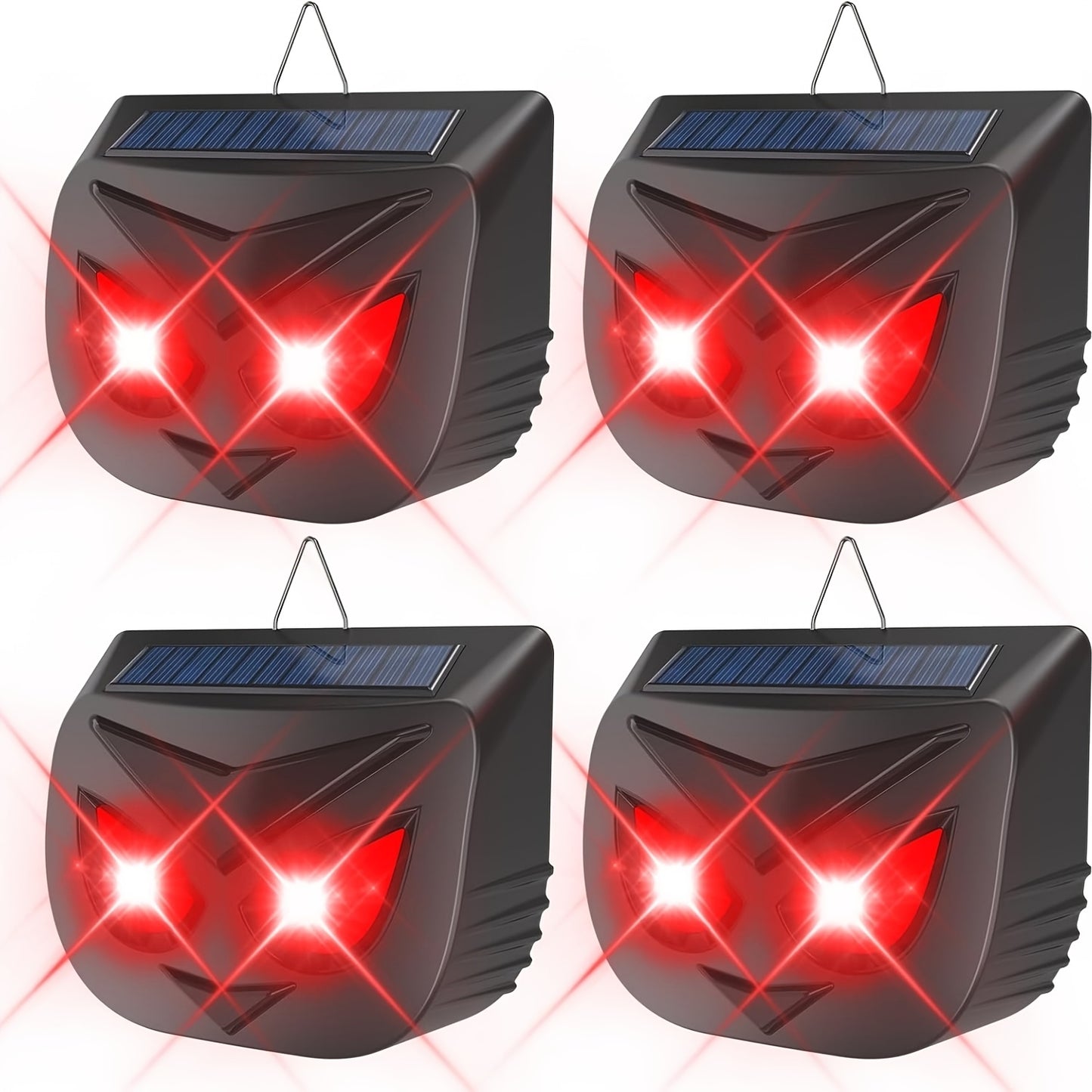 4 Pack Solar Outdoor Predator Lights for Chicken Coop