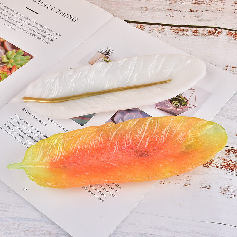 Epoxy Diy Material Feather Plate Mold